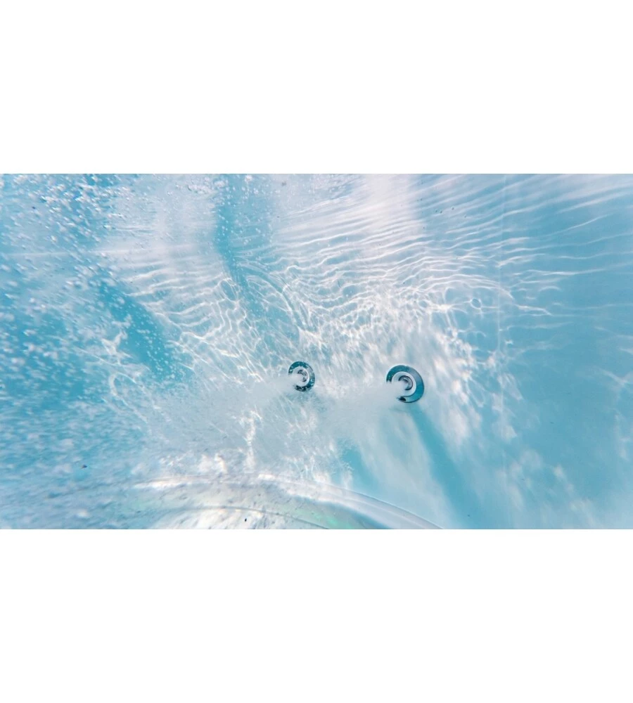 PISCINA IDROMASSAGGIO RIVIERA "DENVER" MARRONE EFFETTO LEGNO 6 PERSONE 182X182X70 CM