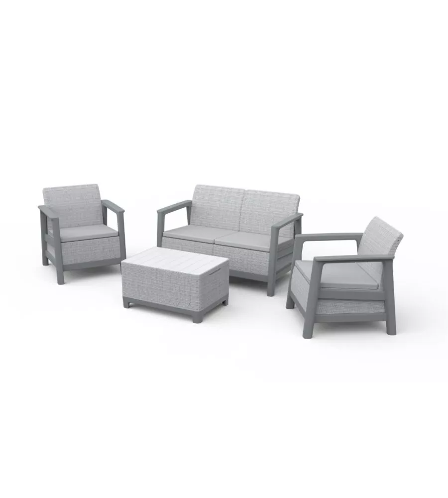 Set da giardino Keter "Scandi Lounge" grigio chiaro 4 posti