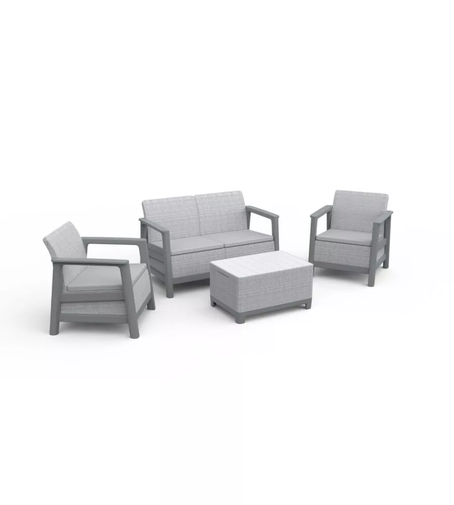 Set da giardino Keter "Scandi Lounge" grigio chiaro 4 posti