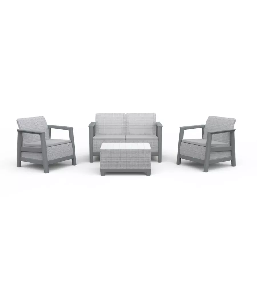 Set da giardino Keter "Scandi Lounge" grigio chiaro 4 posti