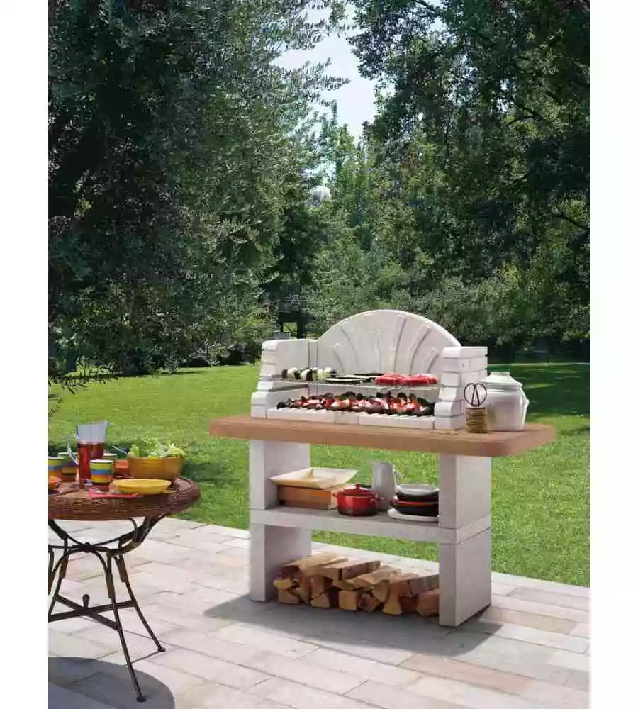 BARBECUE A CARBONELLA IN CEMENTO PALAZZETTI "SAINT-TROPEZ" 128X71X124 CM