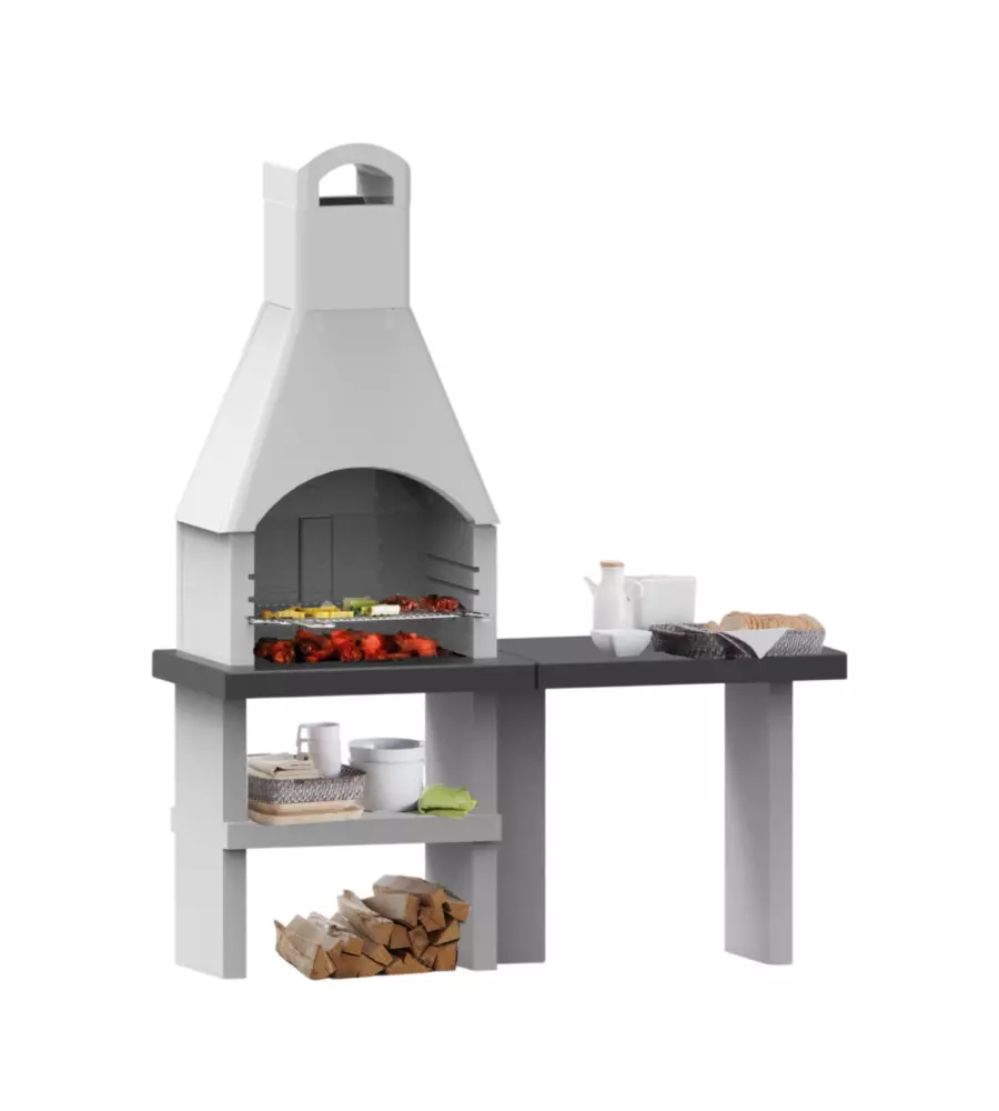 BARBECUE A CARBONELLA IN CEMENTO "PISTOIA XL" 160X59X203 CM