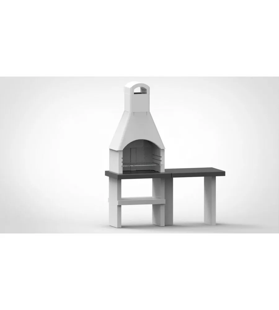 BARBECUE A CARBONELLA IN CEMENTO "PISTOIA XL" 160X59X203 CM
