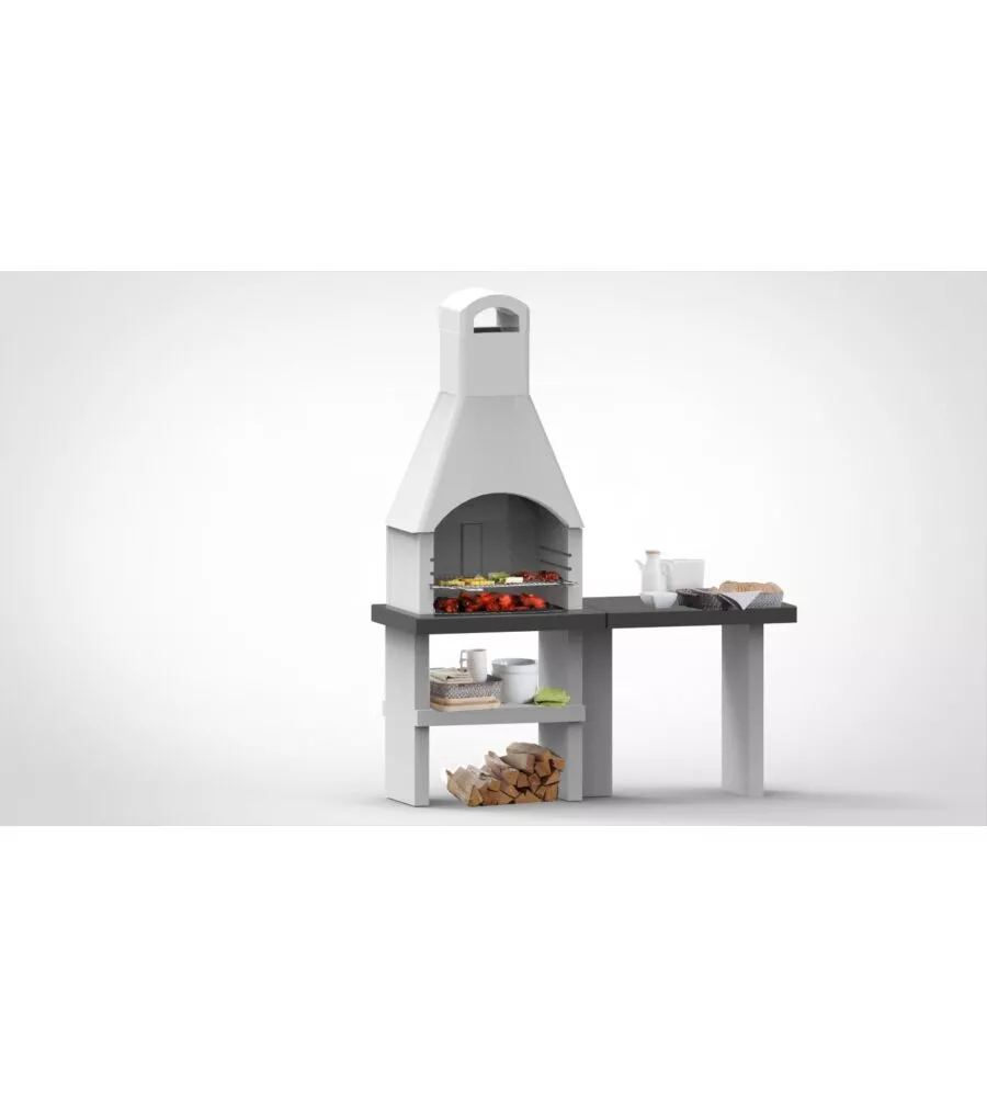 BARBECUE A CARBONELLA IN CEMENTO "PISTOIA XL" 160X59X203 CM