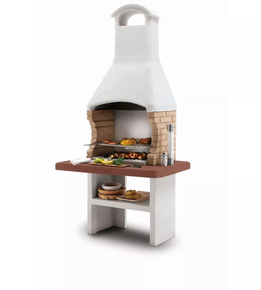 BARBECUE A CARBONELLA IN CEMENTO PALAZZETTI "BREST 3" 110X77X238 CM
