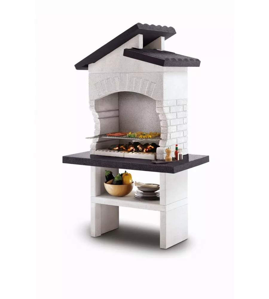 BARBECUE A CARBONELLA IN CEMENTO PALAZZETTI "PROCIDA 2" 118X70X186 CM