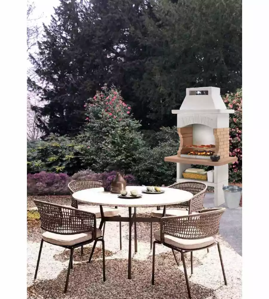 BARBECUE A CARBONELLA IN CEMENTO PALAZZETTI "GRAN CANARIA" 110X71X197 CM