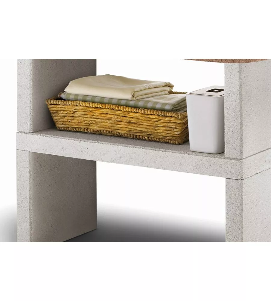 BARBECUE A CARBONELLA IN CEMENTO PALAZZETTI "GRAN CANARIA" 110X71X197 CM