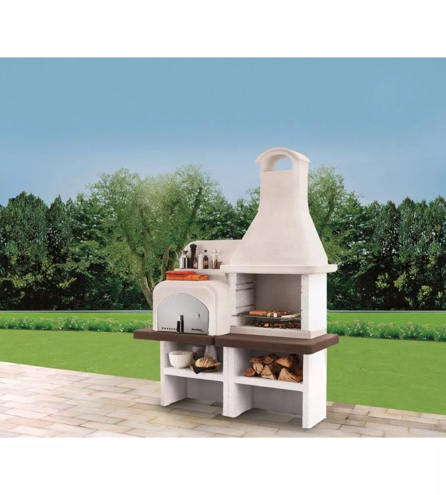 BARBECUE A CARBONELLA IN CEMENTO PALAZZETTI "GRADO 2" 184X95X246 CM