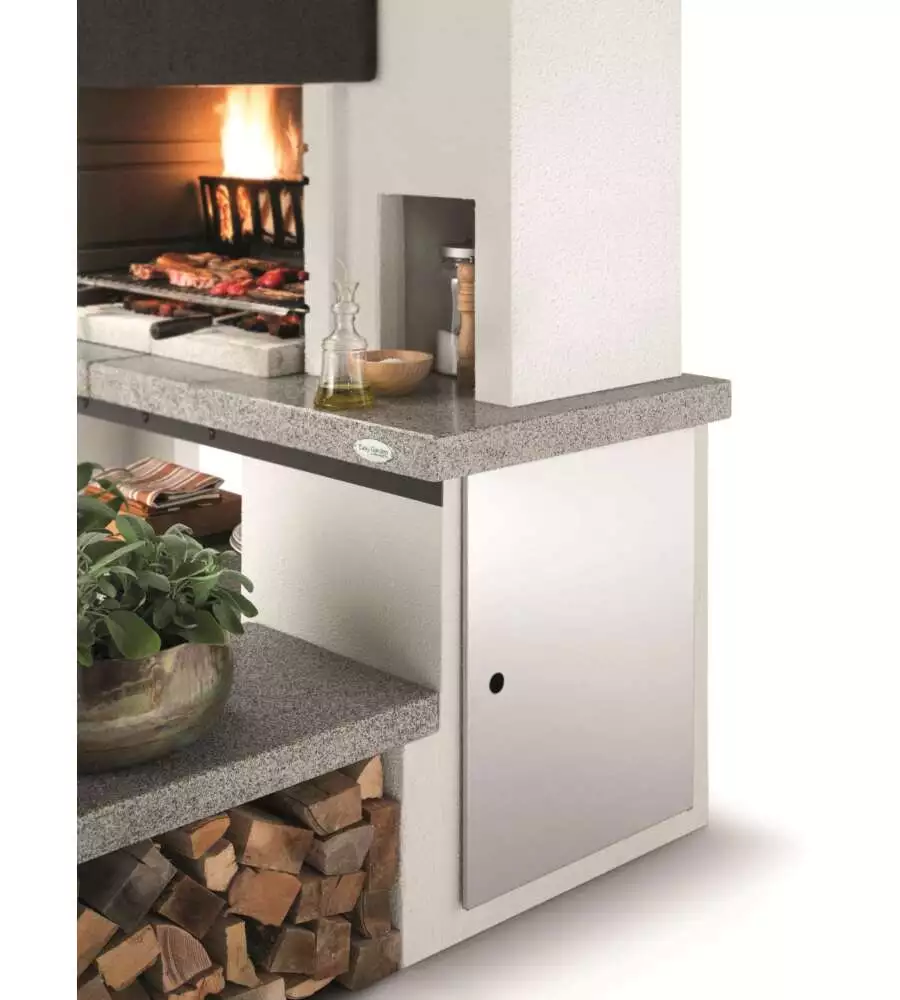 BARBECUE A CARBONELLA IN CEMENTO "NEW YORK" 184X95X246 CM