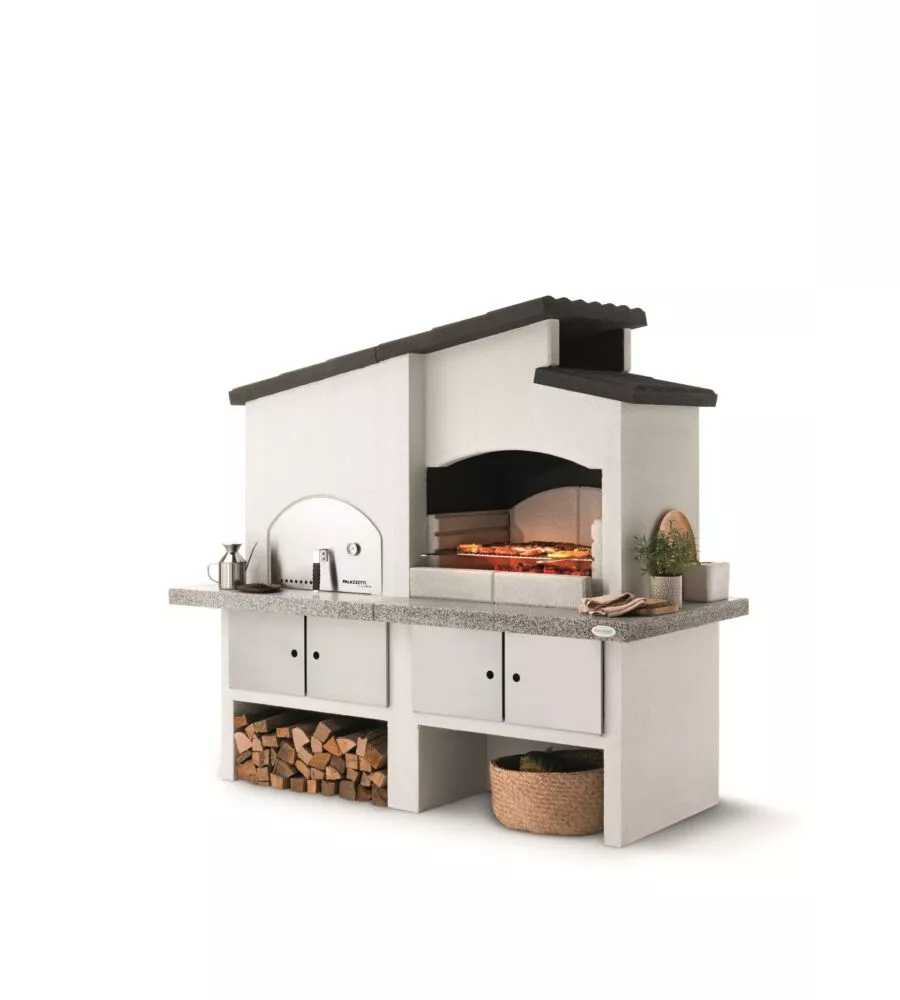 BARBECUE A CARBONELLA IN CEMENTO PALAZZATTI "NEW ZEALAND 2" 118X92X265 CM