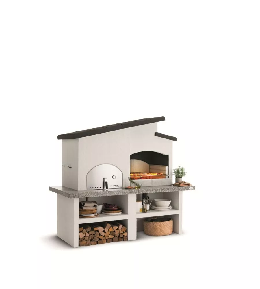 BARBECUE A CARBONELLA IN CEMENTO PALAZZATTI "NEW ZEALAND 2" 118X92X265 CM