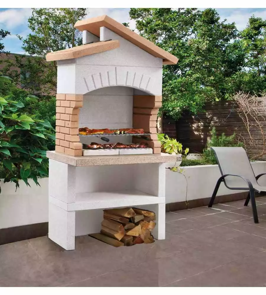 CUCINA DA ESTERNO MODULARE PALAZZETTI "CORDOBA GRILL" IN CEMENTO 90X70X192 CM