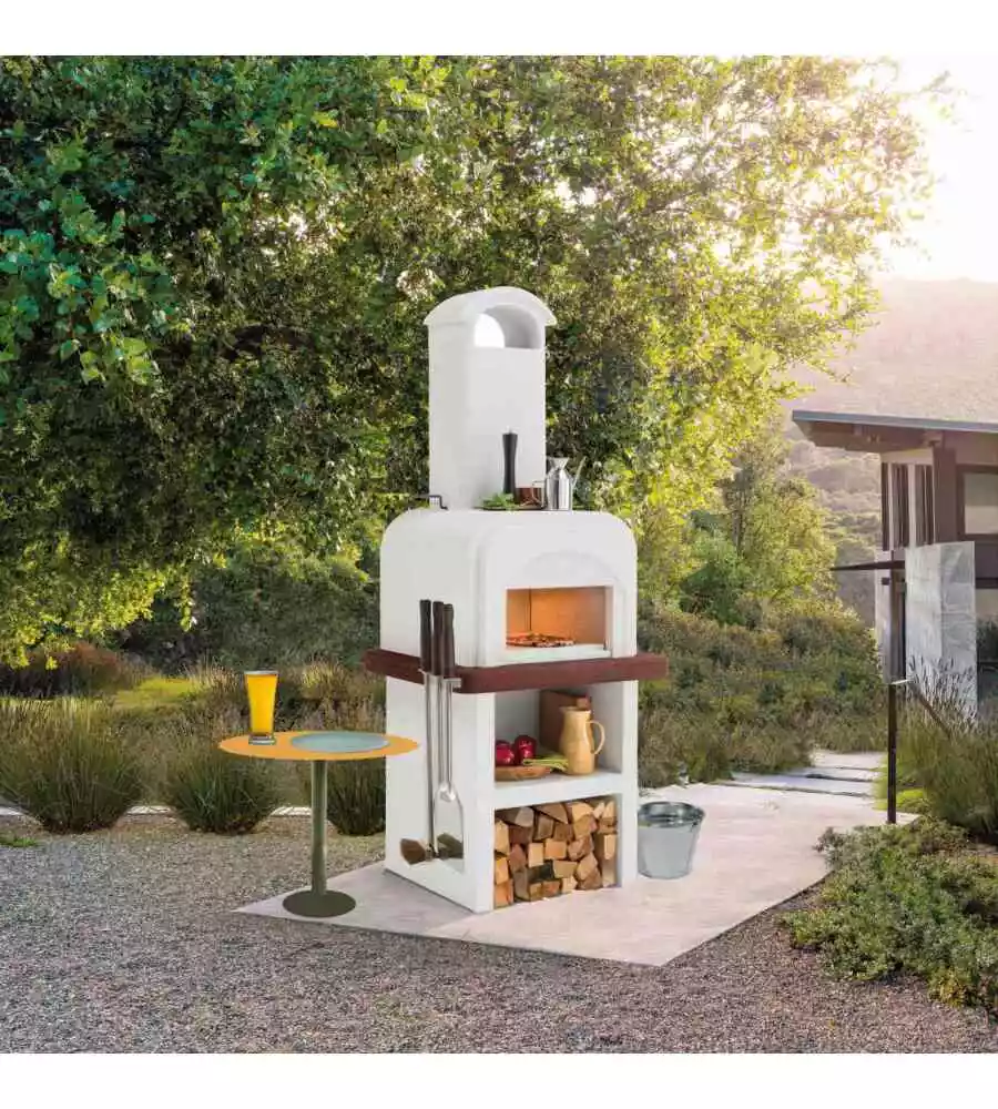 FORNO PIZZA A LEGNA CON BASAMENTO PALAZZETTI "STEFY" 1 PIZZA