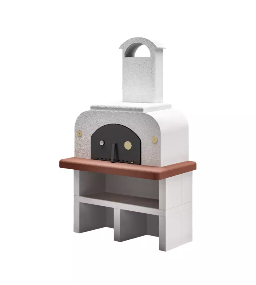 FORNO PIZZA A LEGNA PALAZZETTI "EASY MEDIUM" CON BASAMENTO 4 PIZZE