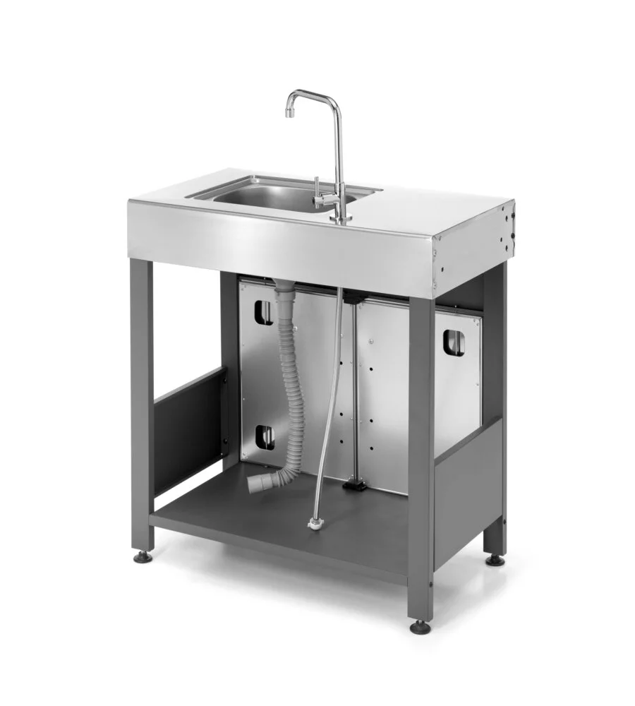 CUCINA DA ESTERNO MODULARE OMPAGRILL "INDIAN LAVELLO" IN ACCIAIO INOX GRIGIO 78,2X45,5X113 CM