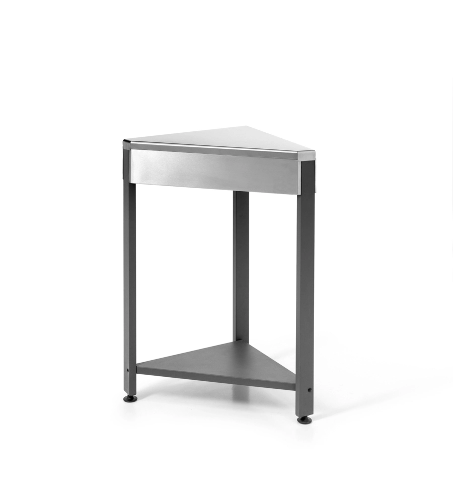 CUCINA DA ESTERNO MODULARE OMPAGRILL "INDIAN CORNER" IN ACCIAIO INOX GRIGIO 45,5X45,5X86 CM