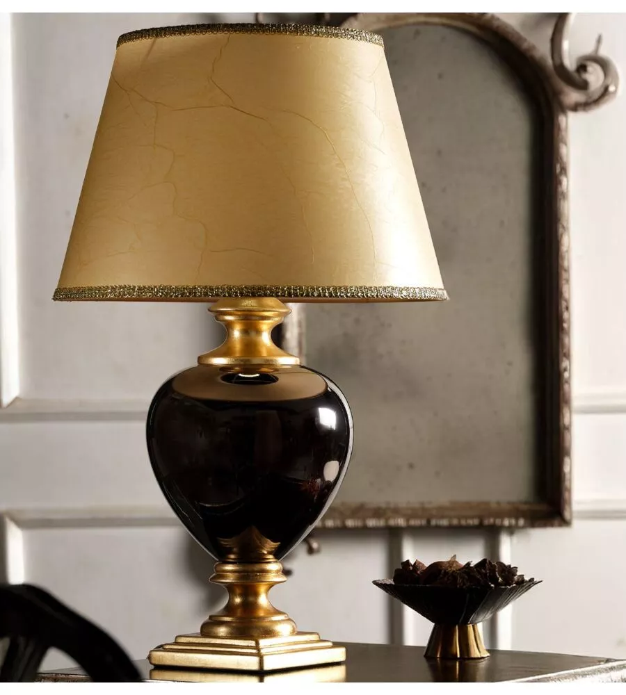 Lampada Onli "Mozart" platino pergamena oro D45