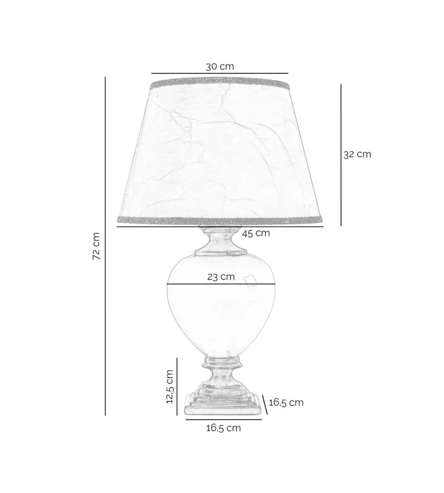 Lampada Onli "Mozart" platino pergamena oro D45