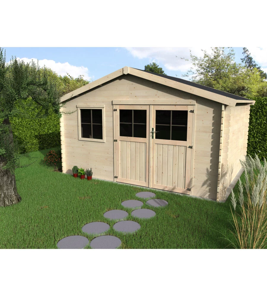 Casetta in legno da giardino Decor et Jardin "Flodalien" in abete bianco nordico 419x302x244 cm