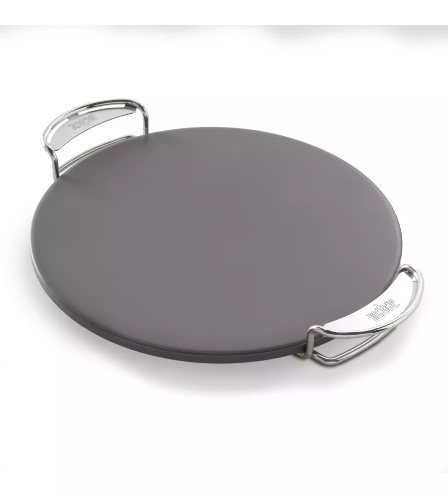 PIETRA SMALTATA PIZZA ROTONDA PER BARBECUE WEBER "CRAFTED" IN CORDIERITE