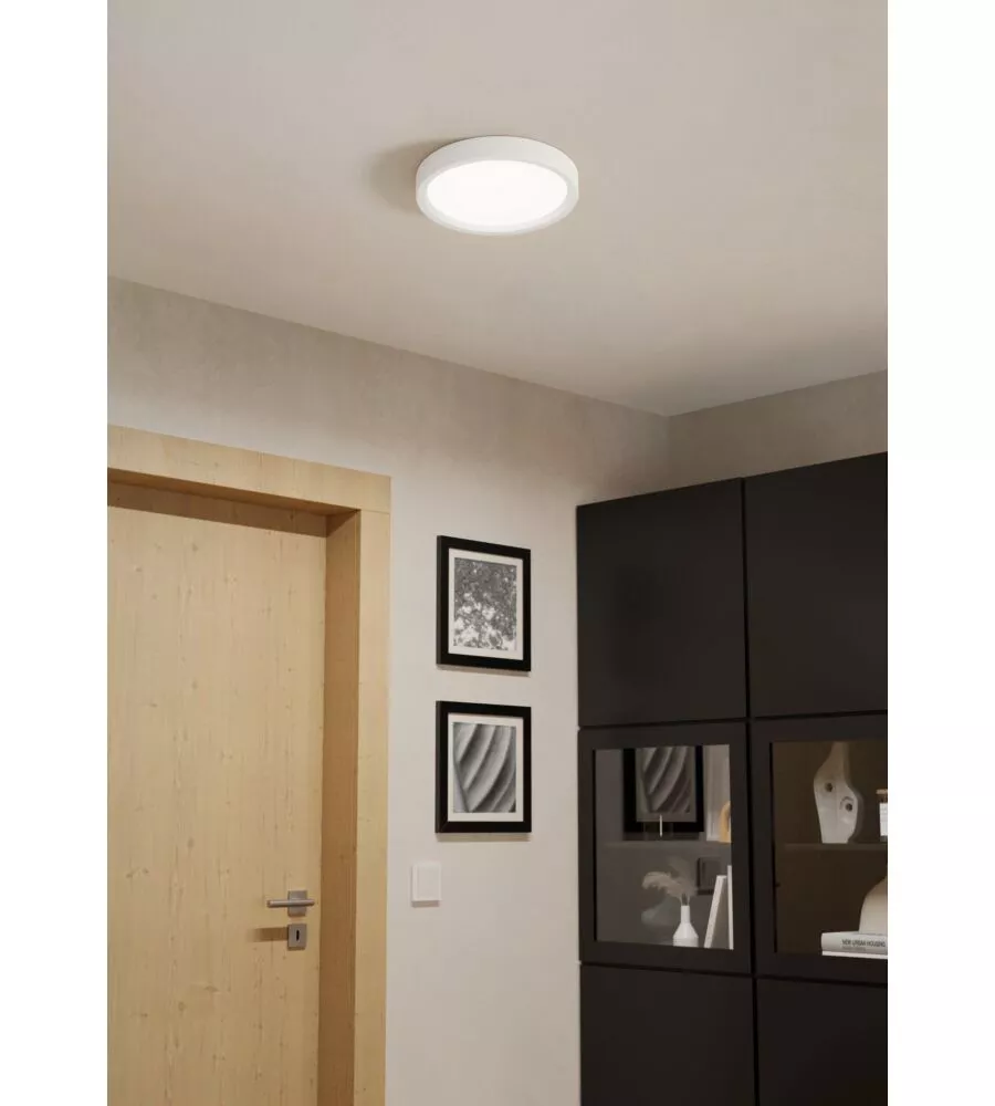 Plafoniera led da interno Eglo "Idun" bianco 4000k 28,5 cm