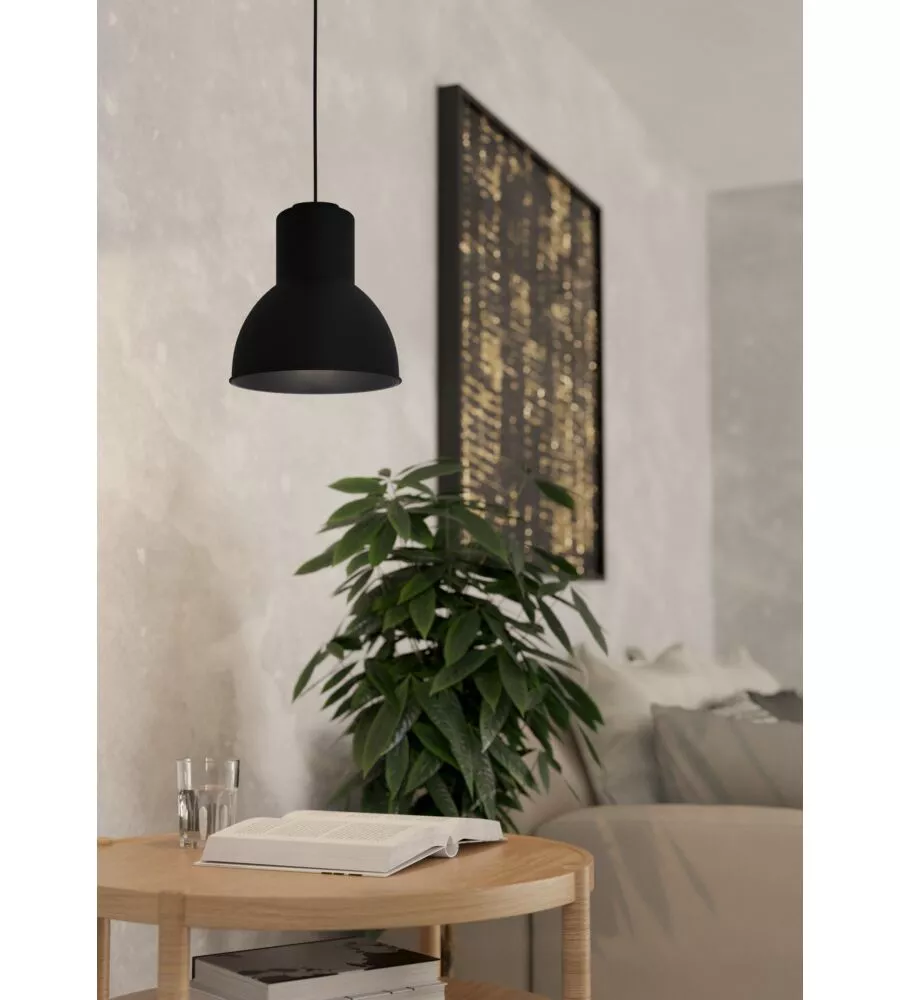 Lampada a sospensione Eglo "Capoliveri" nero e27