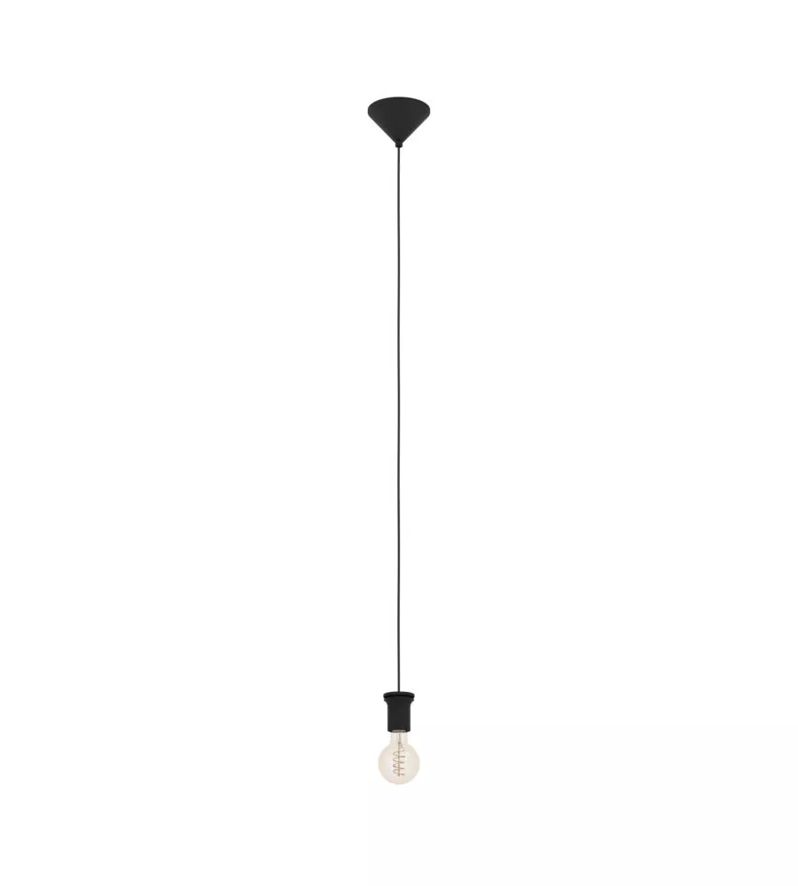 Lampada a sospensione Eglo "Capoliveri" nero e27