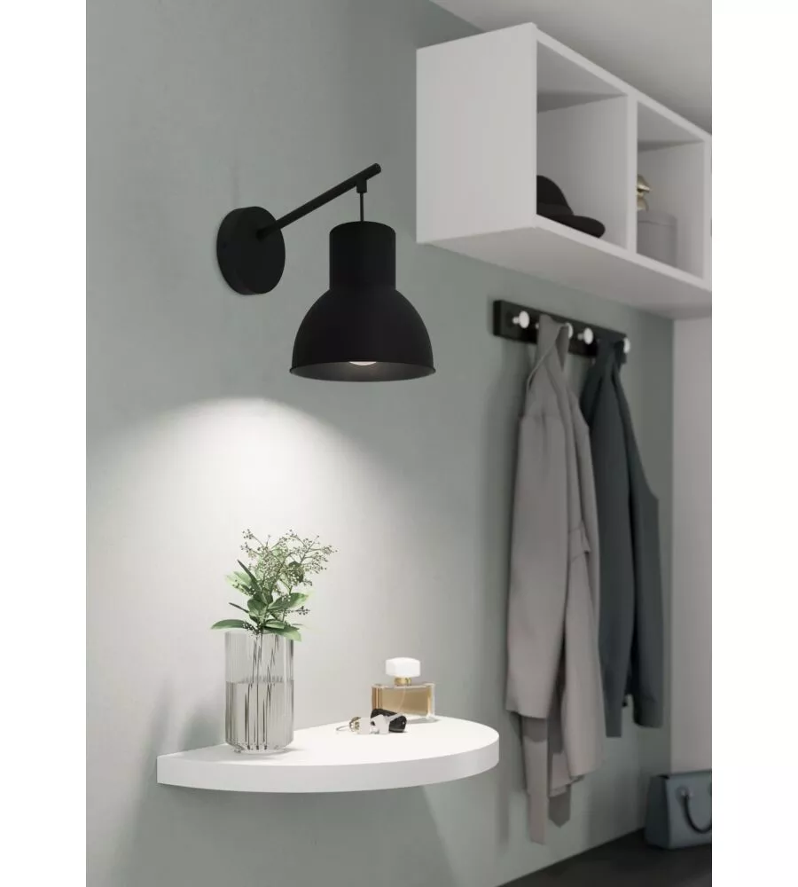 Applique Eglo "Capoliveri" nero e27