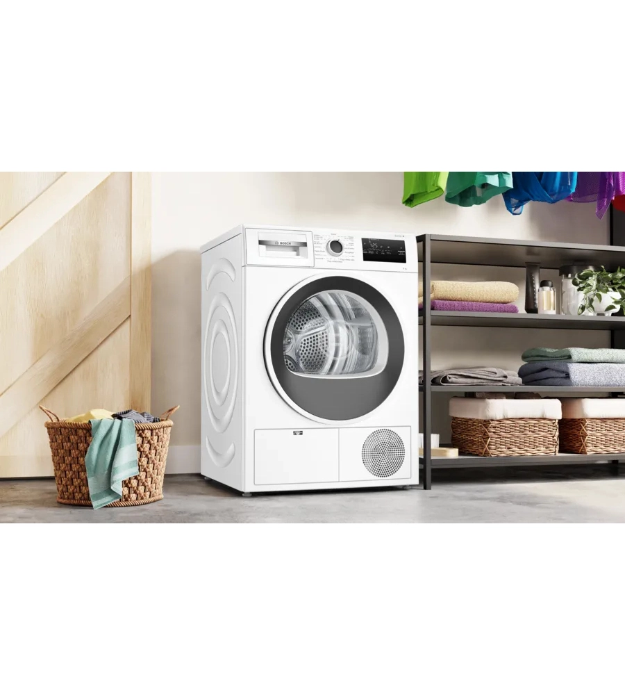 ASCIUGATRICE A LIBERA INSTALLAZIONE  BOSCH "SERIE 4" A POMPA DI CALORE CARICO 8 KG