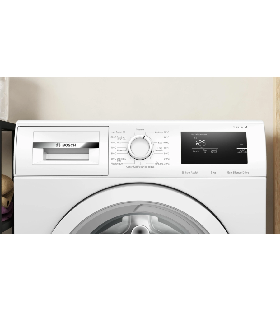LAVATRICE A LIBERA INSTALLAZIONE BOSCH "SERIE 4" CARICO 9 KG - COD. WAN24009II