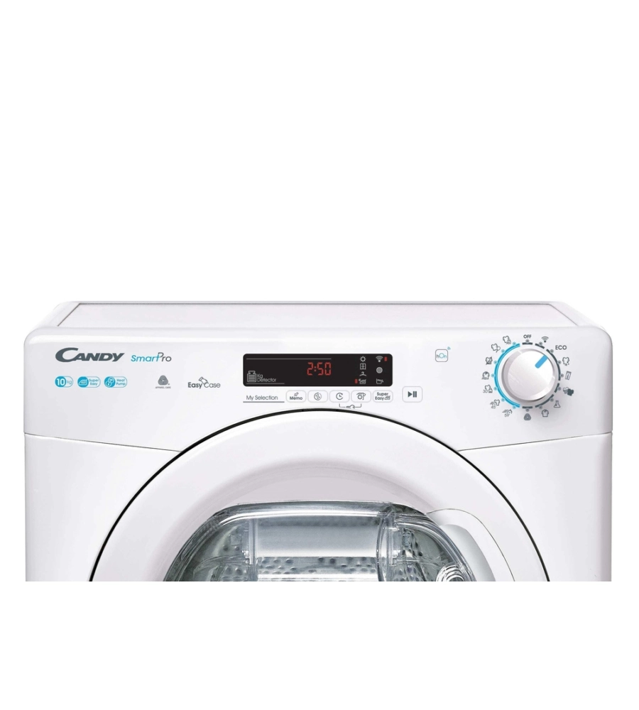 ASCIUGATRICE A LIBERA INSTALLAZIONE CANDY "SMART PRO" A POMPA DI CALORE CARICO 10 KG CON WI-FI - COD. CSOEH10A2DE-S