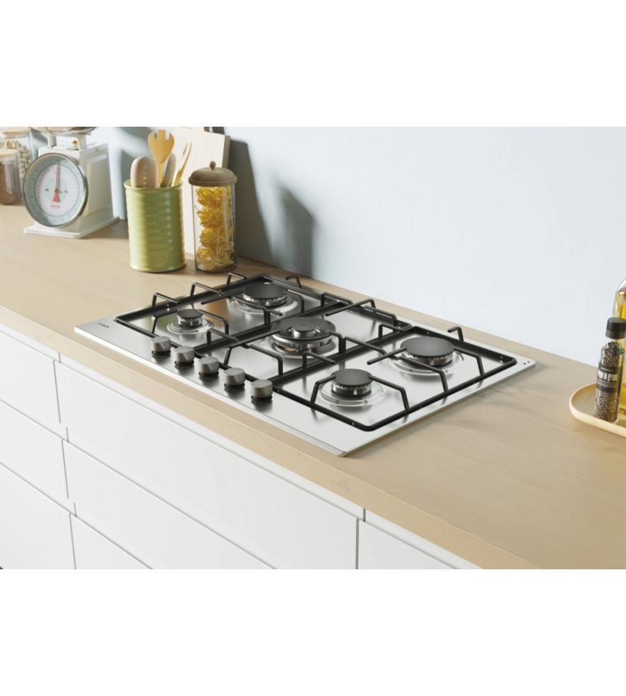 PIANO A GAS DA INCASSO CANDY 5 FUOCHI 75 CM - COD. CHW74WX