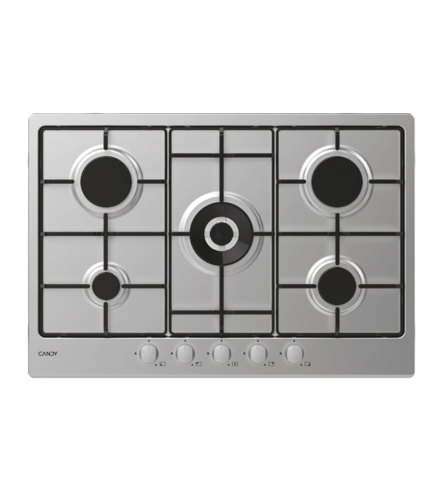 PIANO A GAS DA INCASSO CANDY 5 FUOCHI 75 CM - COD. CHW74WX