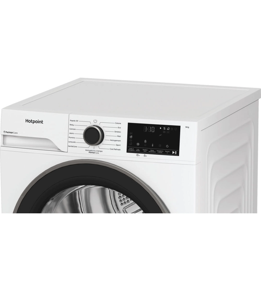ASCIUGATRICE A LIBERA INSTALLAZIONE HOTPOINT "DELICA" A POMPA DI CALORE CARICO 9 KG - COD. HPT 93D BS IT