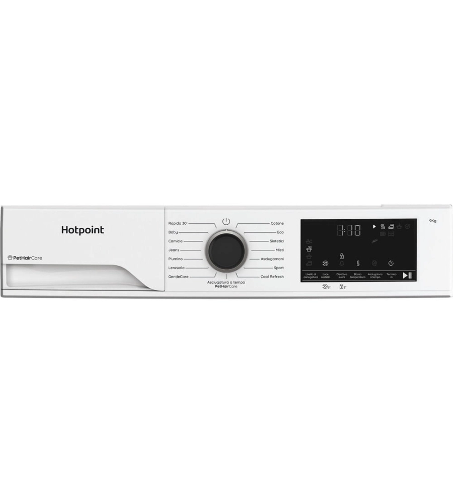 ASCIUGATRICE A LIBERA INSTALLAZIONE HOTPOINT "DELICA" A POMPA DI CALORE CARICO 9 KG - COD. HPT 93D BS IT