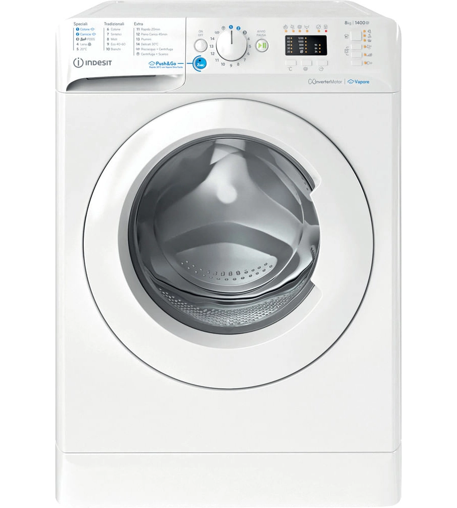 LAVATRICE A LIBERA INSTALLAZIONE INDESIT CARICO 8 KG - COD. BWA 81496X WV IT