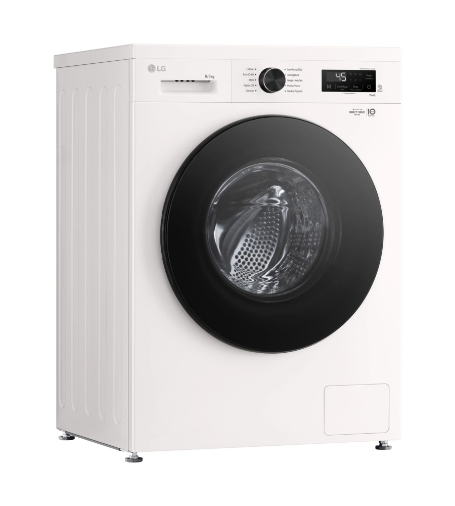 LAVASCIUGA A LIBERA INSTALLAZIONE LG "MOTION" CARICO 8+5 KG CON WI-FI - COD. W4NX1085NWB