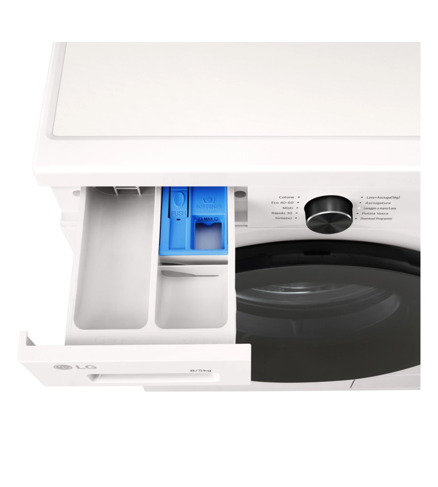 LAVASCIUGA A LIBERA INSTALLAZIONE LG "MOTION" CARICO 8+5 KG CON WI-FI - COD. W4NX1085NWB
