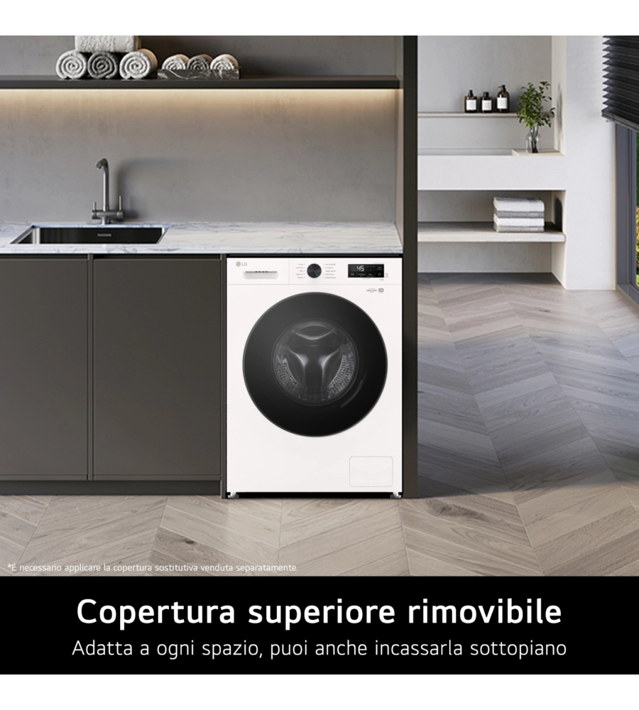 LAVASCIUGA A LIBERA INSTALLAZIONE LG "MOTION" CARICO 8+5 KG CON WI-FI - COD. W4NX1085NWB