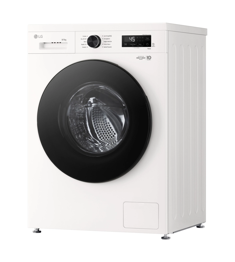 LAVASCIUGA A LIBERA INSTALLAZIONE LG "MOTION" CARICO 8+5 KG CON WI-FI - COD. W4NX1085NWB
