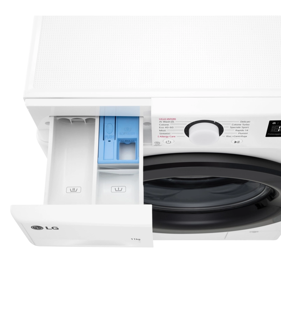 LAVATRICE A LIBERA INSTALLAZIONE LG "SERIE R3" CARICO 11 KG - COD. F4R3011NSWB