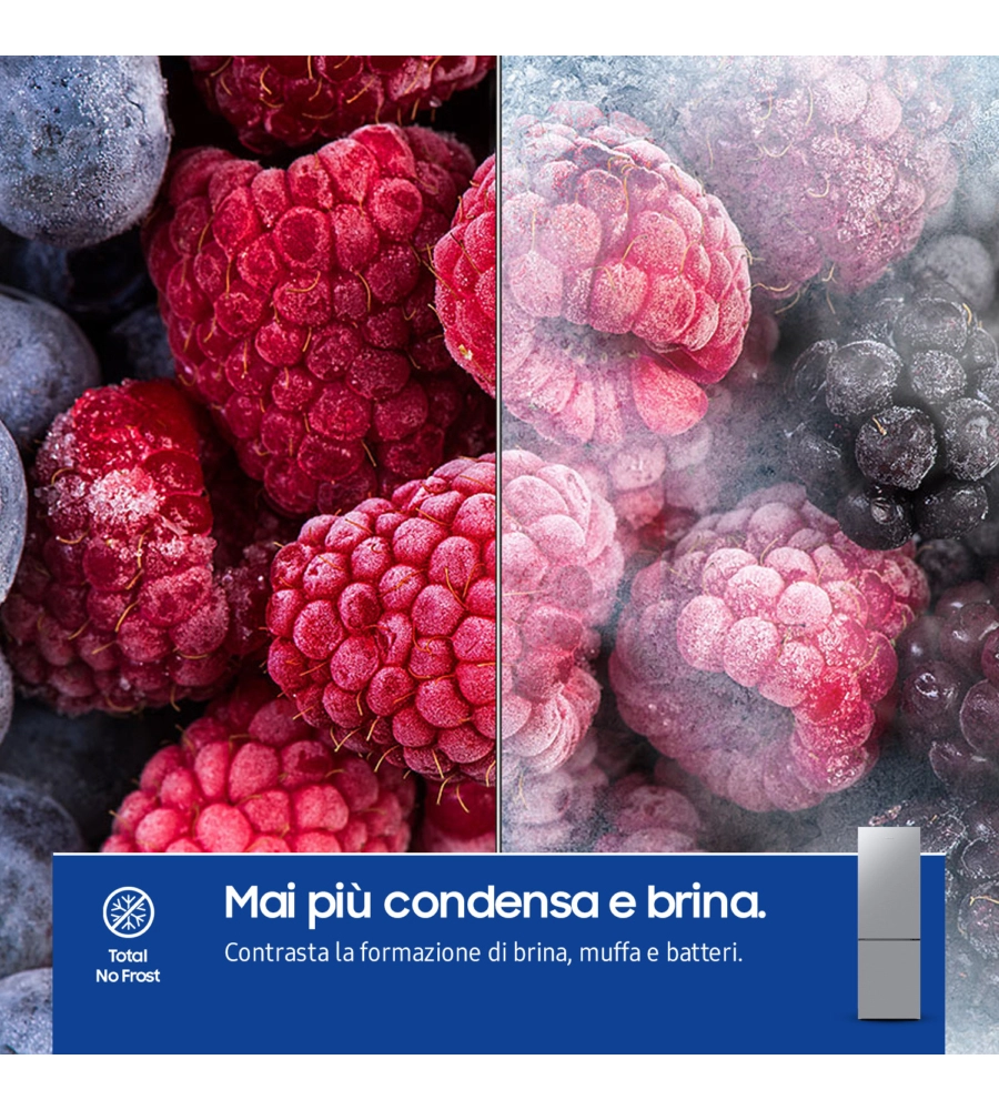 FRIGORIFERO COMBINATO A LIBERA INSTALLAZIONE SAMSUNG "ECOFLEX" GRIGIO 344 LT 59,5X65,8X185,3 CM - COD. RB33B610ESA