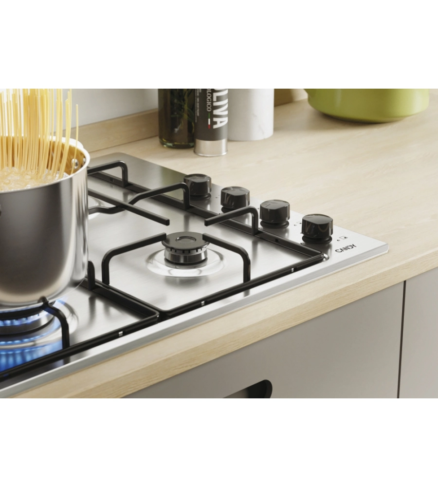 PIANO COTTURA A GAS DA INCASSO CANDY 4 FUOCHI 56 CM - COD. CHW6LBX