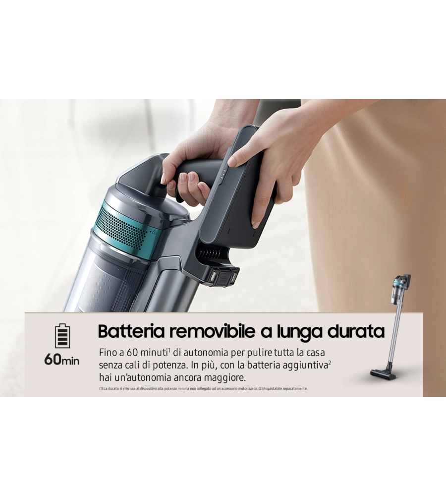 ASPIRAPOLVERE SENZA FILO SAMSUNG "JET 75E PET" 200 W - COD. VS20B75AGR1