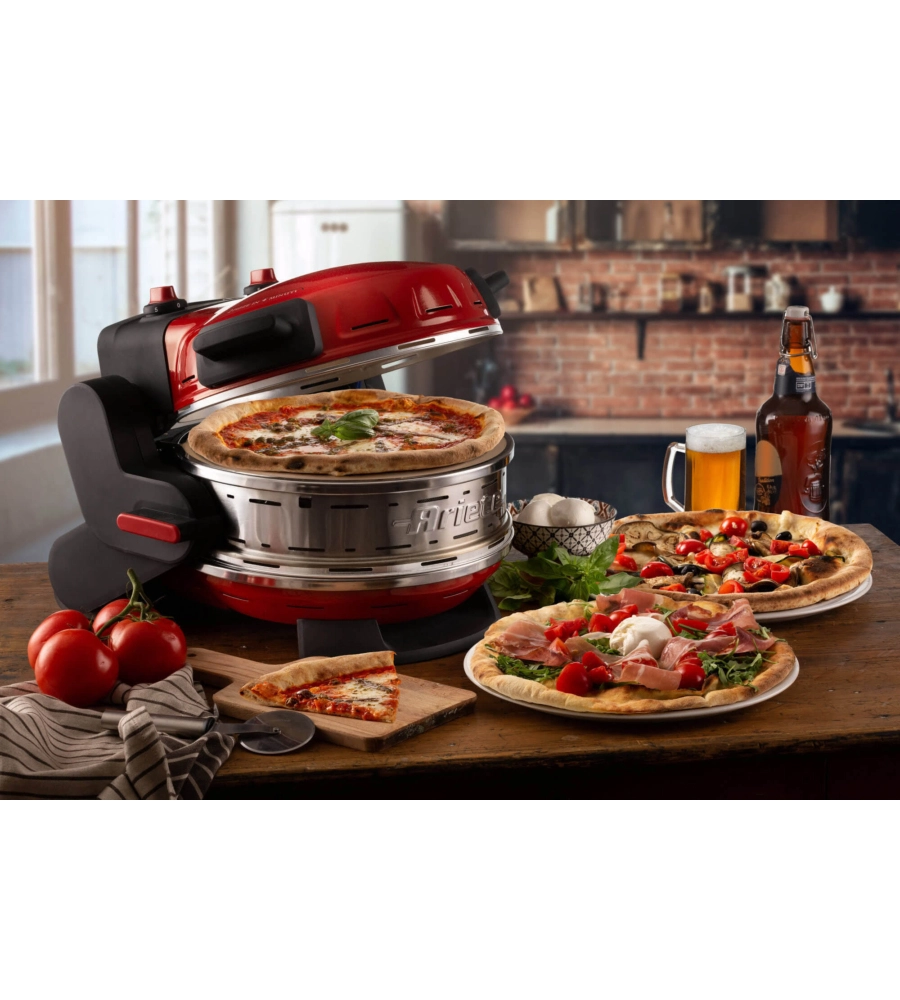 FORNO PIZZA DOPPIO ELETTRICO ARIETE "927" ROSSO 2 PIZZE