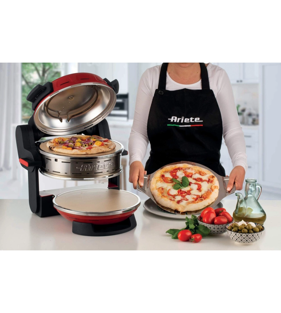 FORNO PIZZA DOPPIO ELETTRICO ARIETE "927" ROSSO 2 PIZZE