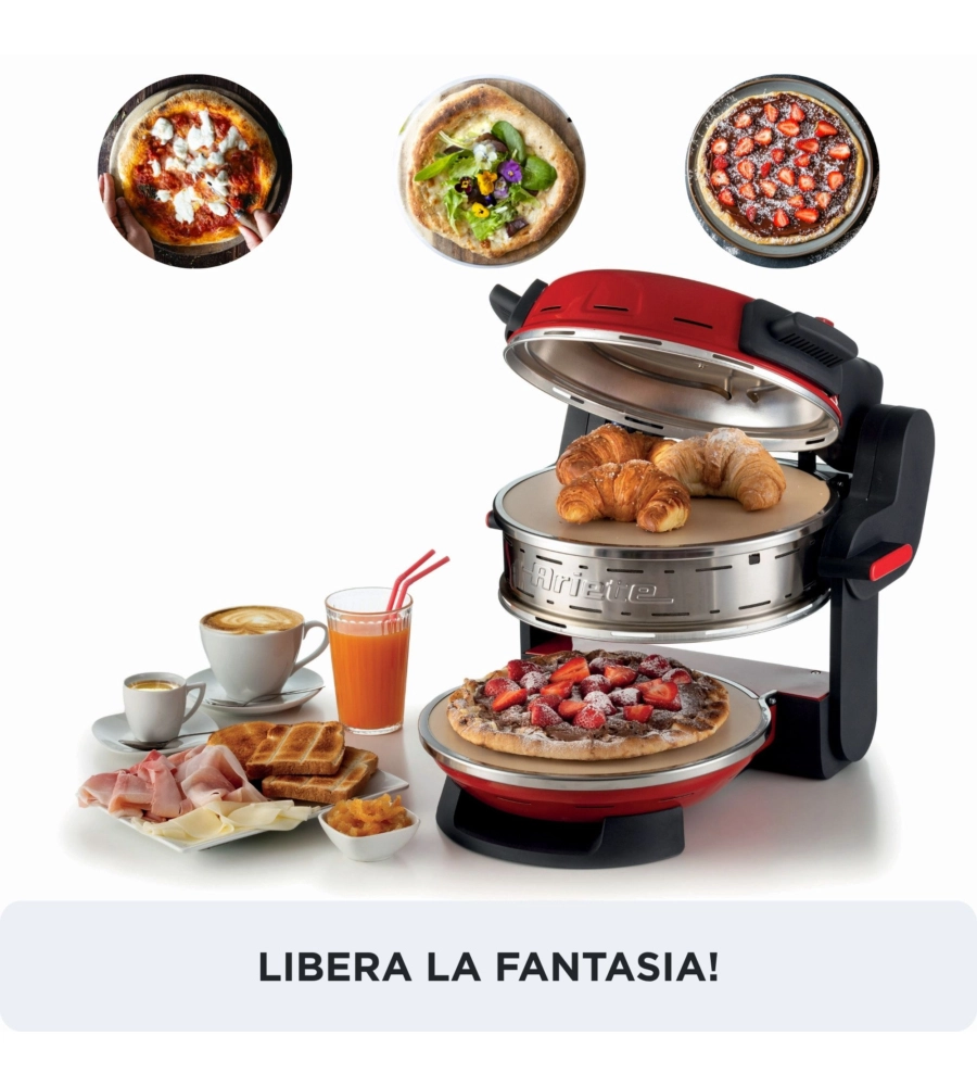 FORNO PIZZA DOPPIO ELETTRICO ARIETE "927" ROSSO 2 PIZZE