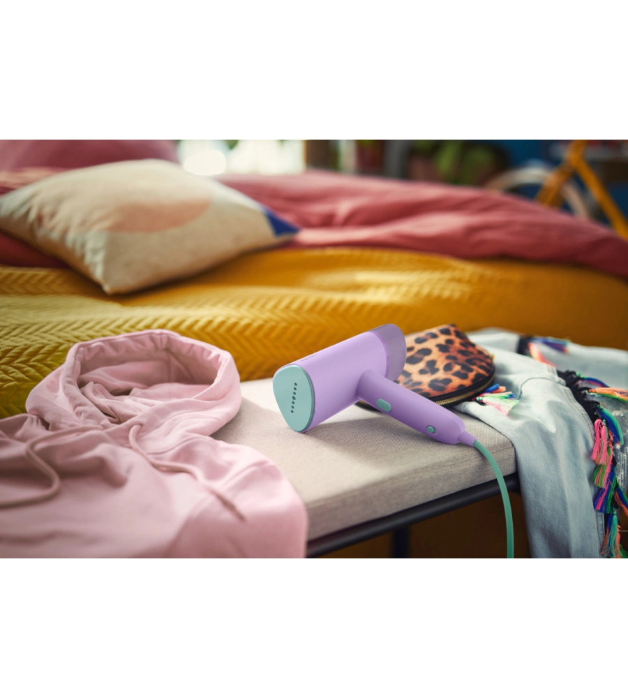 FERRO DA STIRO VERTICALE A VAPORE PORTATILE PHILIPS "SERIE 3000" VIOLA 1000 W - COD. STH3010/30