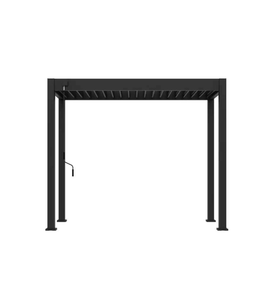PERGOLA BIOCLIMATICA OMBRÉA "BBQ" IN ALLUMINIO ANTRACITE 302,3X146,8X255,8 CM